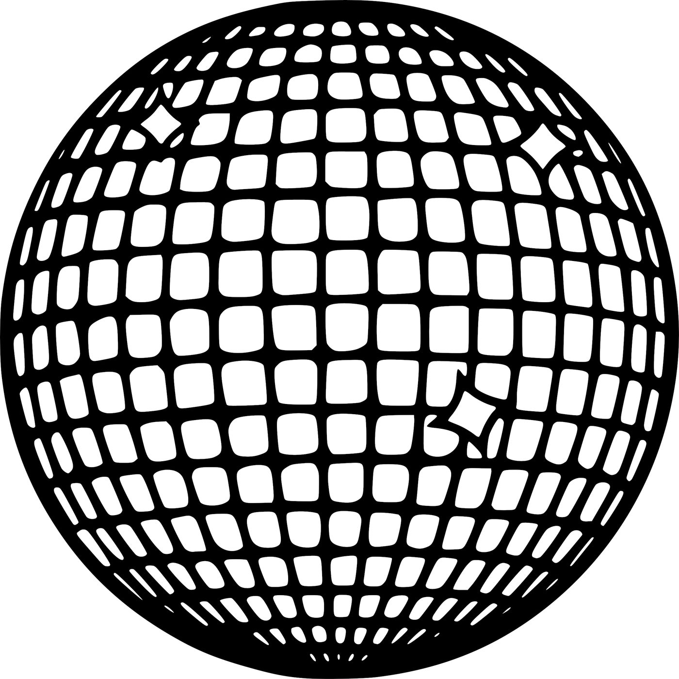 Blonded Disco Ball _ Globe [1 - Black on White BG].png